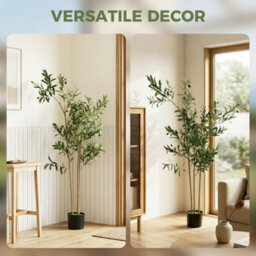 Homcom 148 Cm Decorative Artificial Plant, Silk Olive Tree With 553 Leaves - thumbnail 8