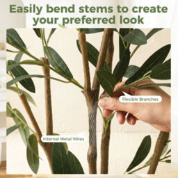 Homcom 148 Cm Decorative Artificial Plant, Silk Olive Tree With 553 Leaves - thumbnail 7