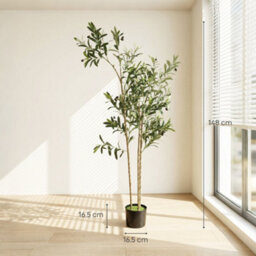 Homcom 148 Cm Decorative Artificial Plant, Silk Olive Tree With 553 Leaves - thumbnail 3