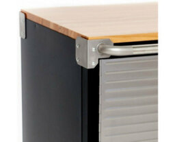 Seville Classics Ultra Hd 2 Door Timber Top Mobile Roll Cabinet Uhd20202E - thumbnail 3