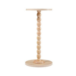 Natural Sofa Side Table Small Round Pedestal Table Wood End Table Nightstand Plant Stand - thumbnail 3