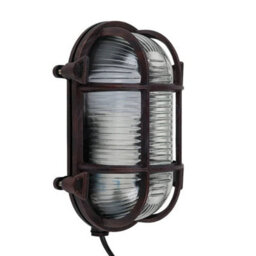 Valuelights Bow Rust Nautical Oval Bulkhead Ip64 Cool Led Outdoor Wall Light - thumbnail 3