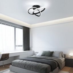 Pheashine Modern Slim Clover Led Ceiling Light 24W 30X10Cm 6500K Daylight Black - thumbnail 7