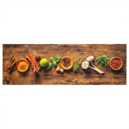 Berkfield Kitchen Rug Washable Spices 60X180 Cm Velvet - thumbnail 2