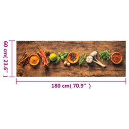 Berkfield Kitchen Rug Washable Spices 60X180 Cm Velvet - thumbnail 5