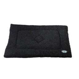Gorpets Sherpa Cage Mat For Pet Crate - 71 X 107 Cm - Black - thumbnail 1