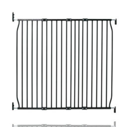 Safetots Eco Screw Fit Baby Gate, Black, 120Cm - 130Cm, Stair Gate For Toddler And Baby, Screw Fit Safety Barrier - thumbnail 1