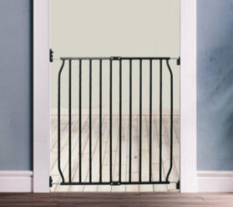 Safetots Eco Screw Fit Baby Gate, Black, 120Cm - 130Cm, Stair Gate For Toddler And Baby, Screw Fit Safety Barrier - thumbnail 2