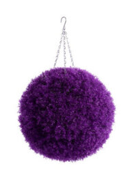 Best Artificial 36Cm Purple Heather Hanging Basket Flower Topiary Ball - Suitable For Outdoor Use - Weather & Fade Resistant - thumbnail 3