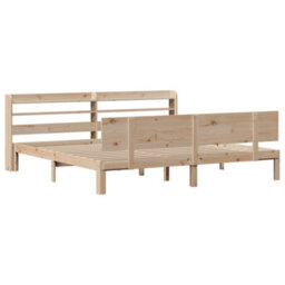 Berkfield Bed Frame With Headboard Without Mattress 180X200 Cm Super King - thumbnail 3
