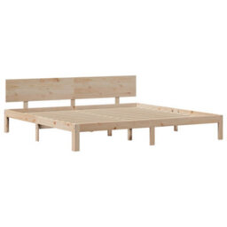 Berkfield Bed Frame With Headboard Without Mattress 180X200 Cm Super King - thumbnail 7