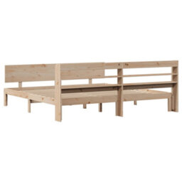 Berkfield Bed Frame With Headboard Without Mattress 180X200 Cm Super King - thumbnail 6