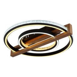 Luminosa Lighting Luminosa Deloris Round Semi Flush Ceiling Light Matt Black Led 2700/6500K - thumbnail 6