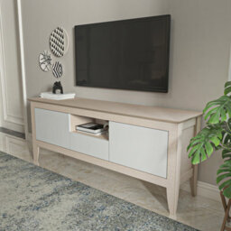 Decorotika Verde Tv Stand Tv Unit For Tvs Up To 59Inch Cotton Beige - thumbnail 3