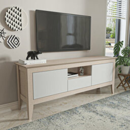 Decorotika Verde Tv Stand Tv Unit For Tvs Up To 59Inch Cotton Beige - thumbnail 2