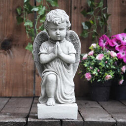 Oakleystone Northern Small Praying Kneeling Cherub Memorial Ornament - thumbnail 1