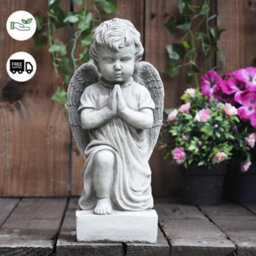 Oakleystone Northern Small Praying Kneeling Cherub Memorial Ornament - thumbnail 3