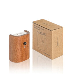 Auraglow Wooden Rechargeable Motion Sensor Wall Light - Sapele - thumbnail 1