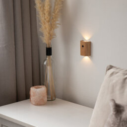 Auraglow Wooden Rechargeable Motion Sensor Wall Light - Sapele - thumbnail 5