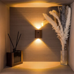 Auraglow Wooden Rechargeable Motion Sensor Wall Light - Sapele - thumbnail 6