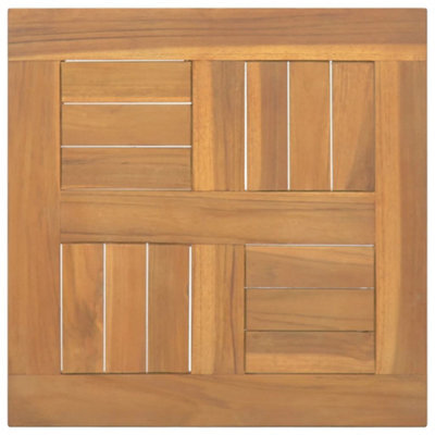Berkfield Square Table Top 40X40X2.5 Cm Solid Wood Teak - image 1