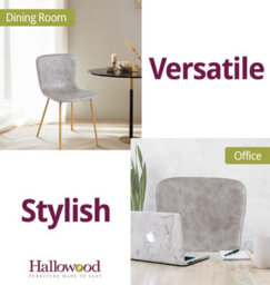 Hallowood Furniture Cullompton Taupe Faux Leather Dining Chair With Oak Effect Legs X4 - thumbnail 8