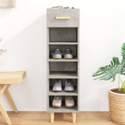 Berkfield Sturdy Shoe Cabinet Concrete Grey 30X35X105 Cm Engineered Wood - thumbnail 2