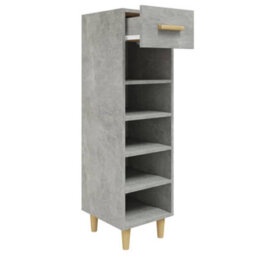Berkfield Sturdy Shoe Cabinet Concrete Grey 30X35X105 Cm Engineered Wood - thumbnail 3