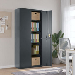 Vidaxl File Cabinet Anthracite 90X40X200 Cm Steel