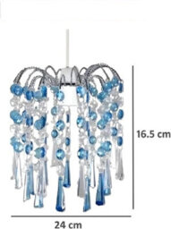 Modern Chandelier Ceiling Ely Light Shades Acrylic Droplet Pendant Crystal Beads - thumbnail 2