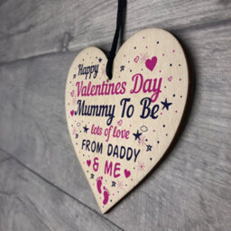 Red Ocean Valentines Day Card For Mummy To Be Gift From The Bump Card Mummy To Be Card Keepsake Wooden Heart - thumbnail 7