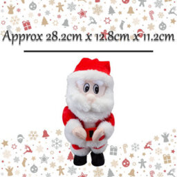 Dancing Singing Santa Christmas Decoration X 1 28.2Cm X 12.8Cm X 11.2Cm Red - thumbnail 2