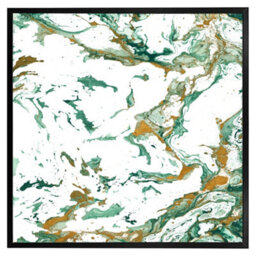 "Andrew Lee Green & Golden Marble (Picutre Frame) / 16X16"" / Grey" - thumbnail 1