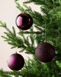Werchristmas Set Of 9 Shatterproof Baubles, Purple, 10 Cm - thumbnail 2
