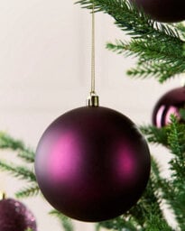 Werchristmas Set Of 9 Shatterproof Baubles, Purple, 10 Cm - thumbnail 5