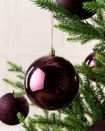Werchristmas Set Of 9 Shatterproof Baubles, Purple, 10 Cm - thumbnail 4