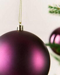 Werchristmas Set Of 9 Shatterproof Baubles, Purple, 10 Cm - thumbnail 6