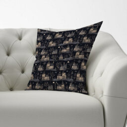 Warren Reed Designer Spooky Haunted Houses Cushions 33Cm X 48Cm - thumbnail 2