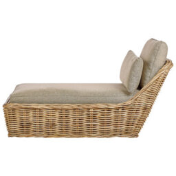 Beliani Sun Lounger With Cushion Belsito Rattan Natural - thumbnail 5