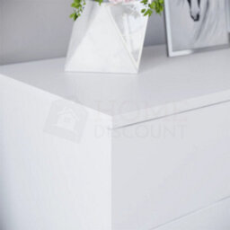 Chest Of Drawers White 4 Drawer Metal Handles Runners Bedroom Furniture - thumbnail 3