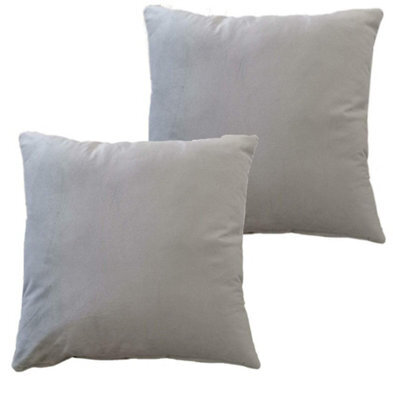 Matte Velvet Cushion Cover In Silver