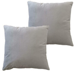 Matte Velvet Cushion Cover In Silver