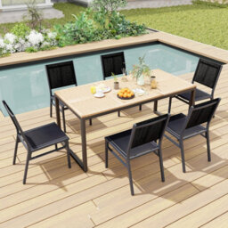 Costway 2Pcs Outdoor Dining Chairs Patio Armless Chair Lightweight Metal Chair - thumbnail 3