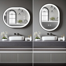 Belofay 500 X 700 mm Oval Bathroom Led Mirror, Wall Mounted, Toughened Glass, Illuminated Led Lights - thumbnail 2