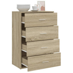 Vidaxl Sideboard Sonoma Oak 60X31X84 Cm Engineered Wood - thumbnail 4