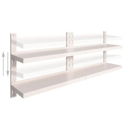 Berkfield 2-Tier Floating Wall Shelves 2 Pcs Stainless Steel 200X30 Cm - thumbnail 3