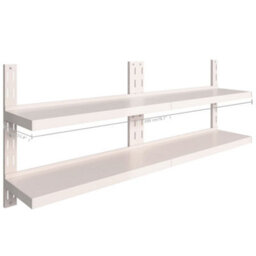 Berkfield 2-Tier Floating Wall Shelves 2 Pcs Stainless Steel 200X30 Cm - thumbnail 7