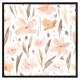 "Andrew Lee Pink Watercolour (Picutre Frame) / 12X12"" / Oak" - thumbnail 2