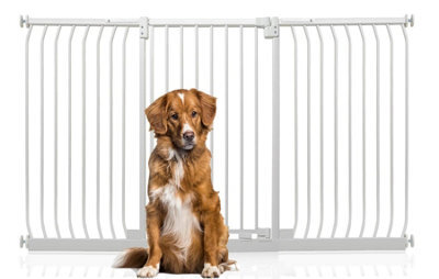 Bettacare Extra Tall Elite Dog Gate, 188Cm - 197Cm, Matt White, Extra Tall 96.8Cm In Height, Pressure Fit Pet Gate - image 1