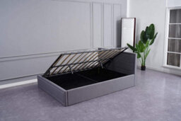 Kosy Koala Ottoman Storage Bed 3Ft Single Grey Wooden Fabric Bedroom - thumbnail 1